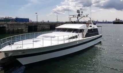 The Abraxas luxury yacht at port