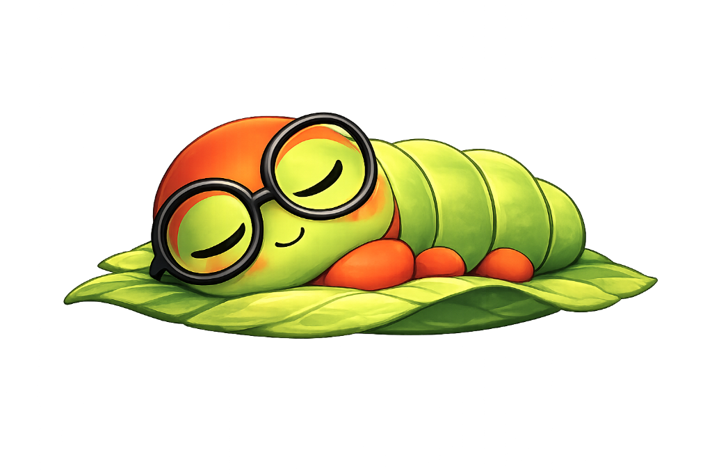 Awake Caterpillar on Leaf