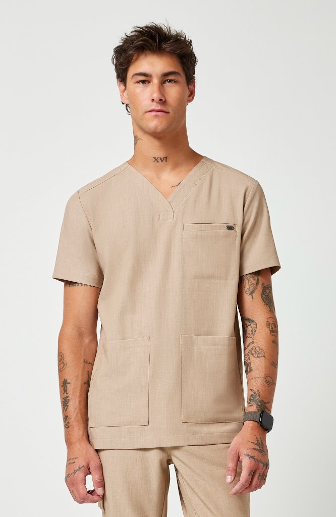 Healthcare professional wearing quality scrubs