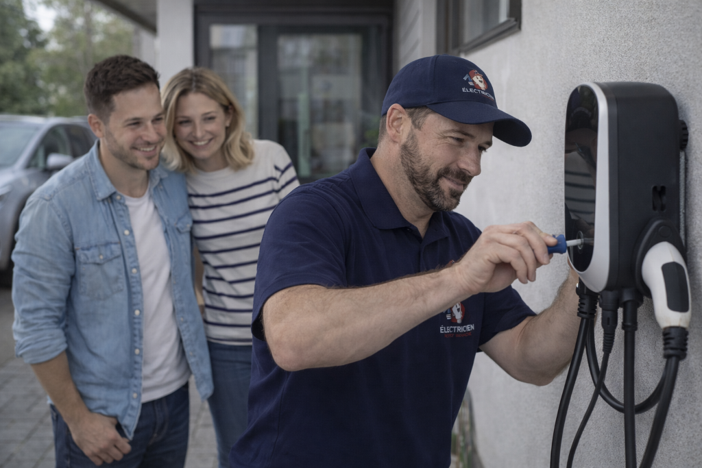 Installation de Chargeur de Voiture Électrique