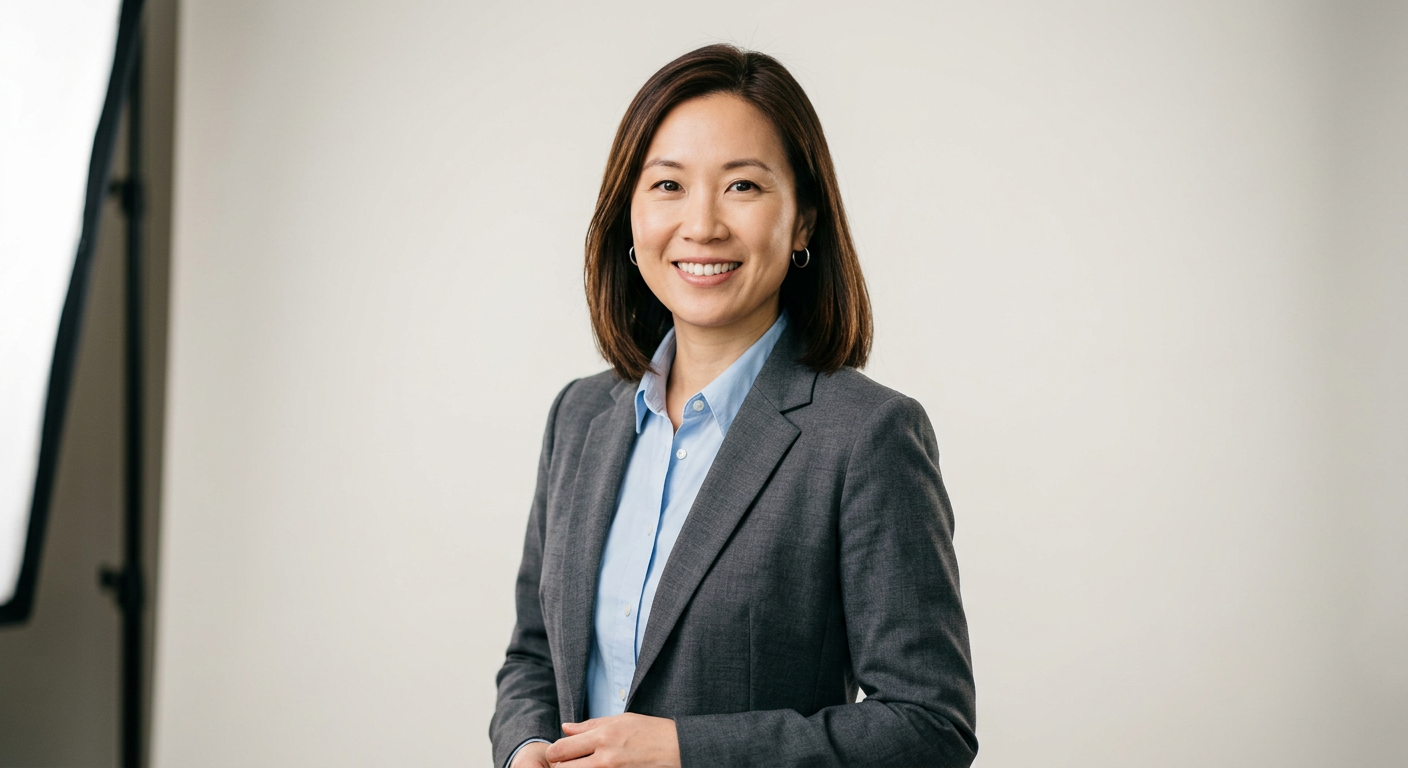 Professional headshot taken outdoors against a neutral background.