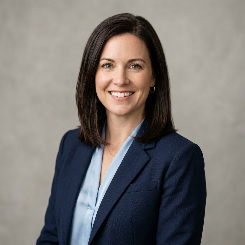 A classic corporate headshot showcasing a small business owner in a professional setting.
