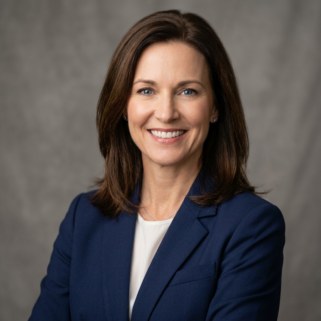A confident executive in business attire showcasing what makes a great executive headshot photo with clean background and sharp lighting
