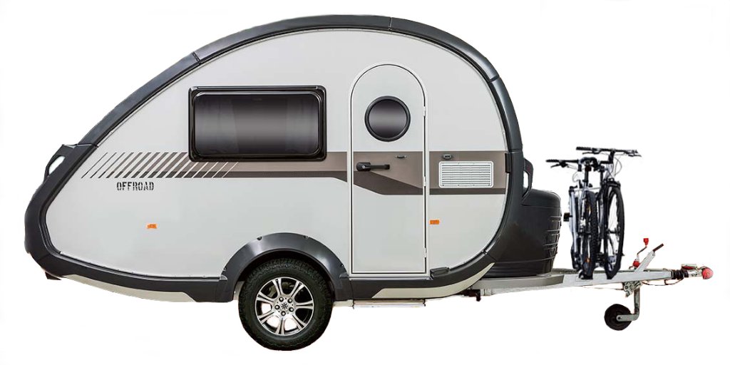 T@B caravan met fietsenrek