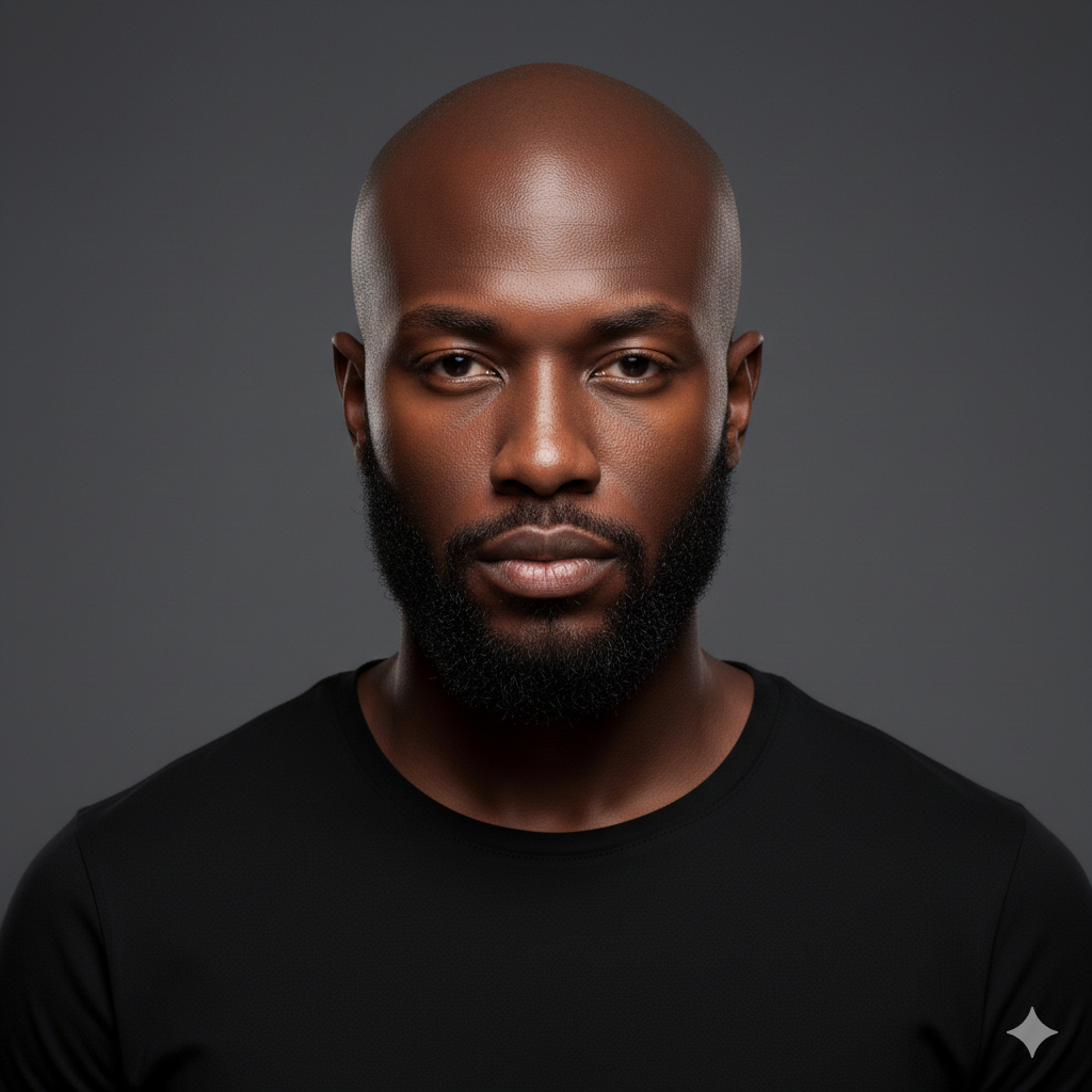 Clean Shaven Bald with Beard