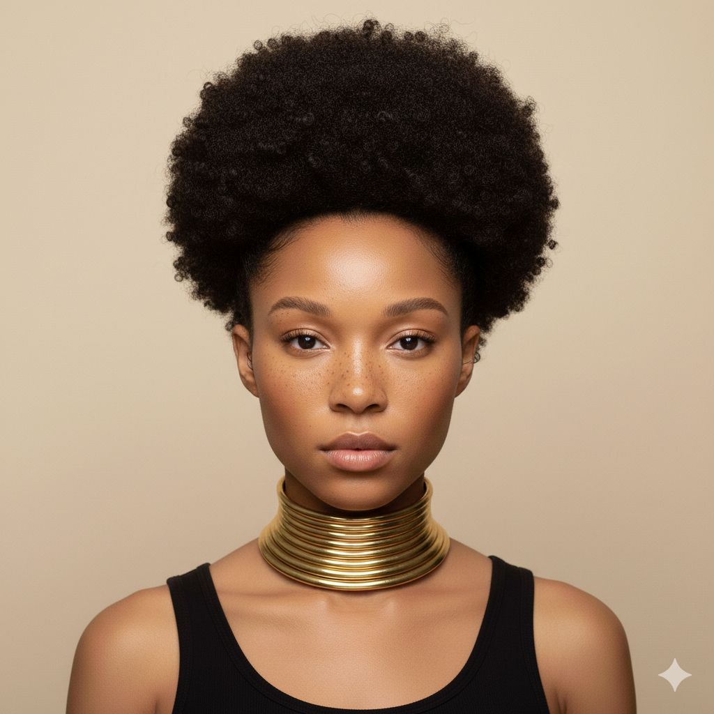High Curly Afro Puff