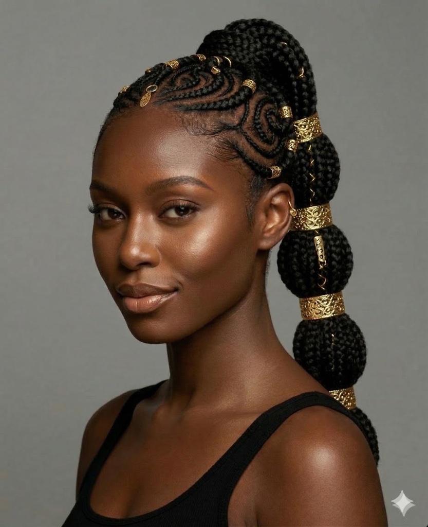 Intricate Swirl Bubble Braid