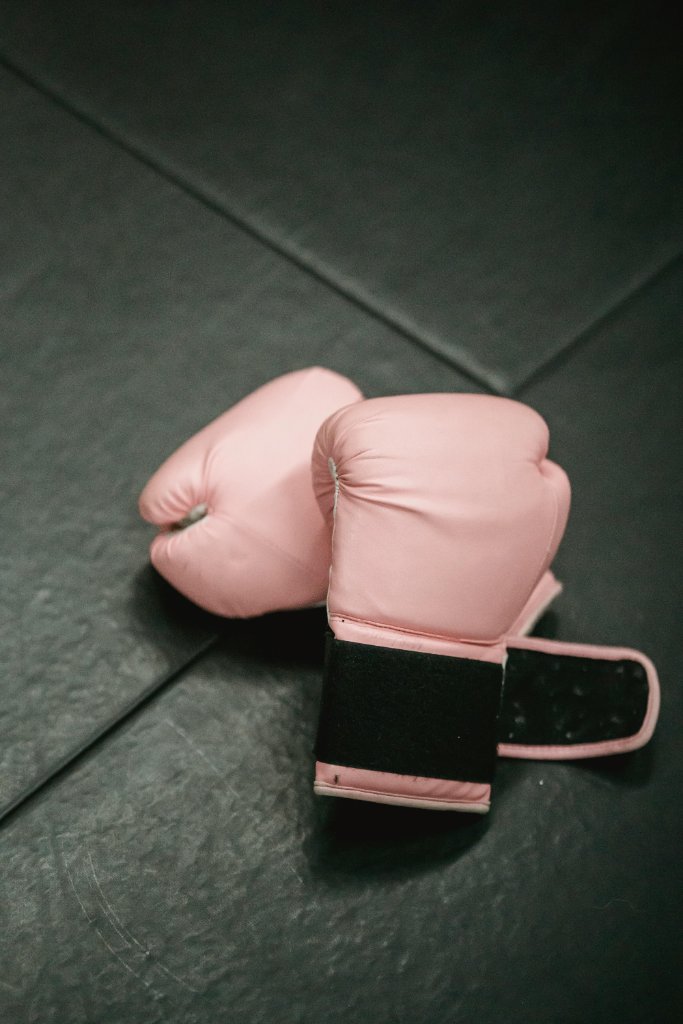 Pink boxing gloves