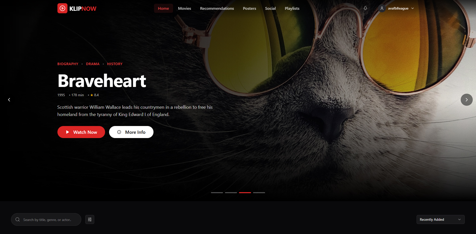 Klipnow Movie Streaming template preview