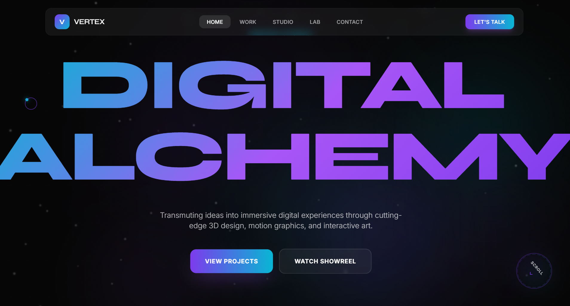Vertex STUDIO template preview