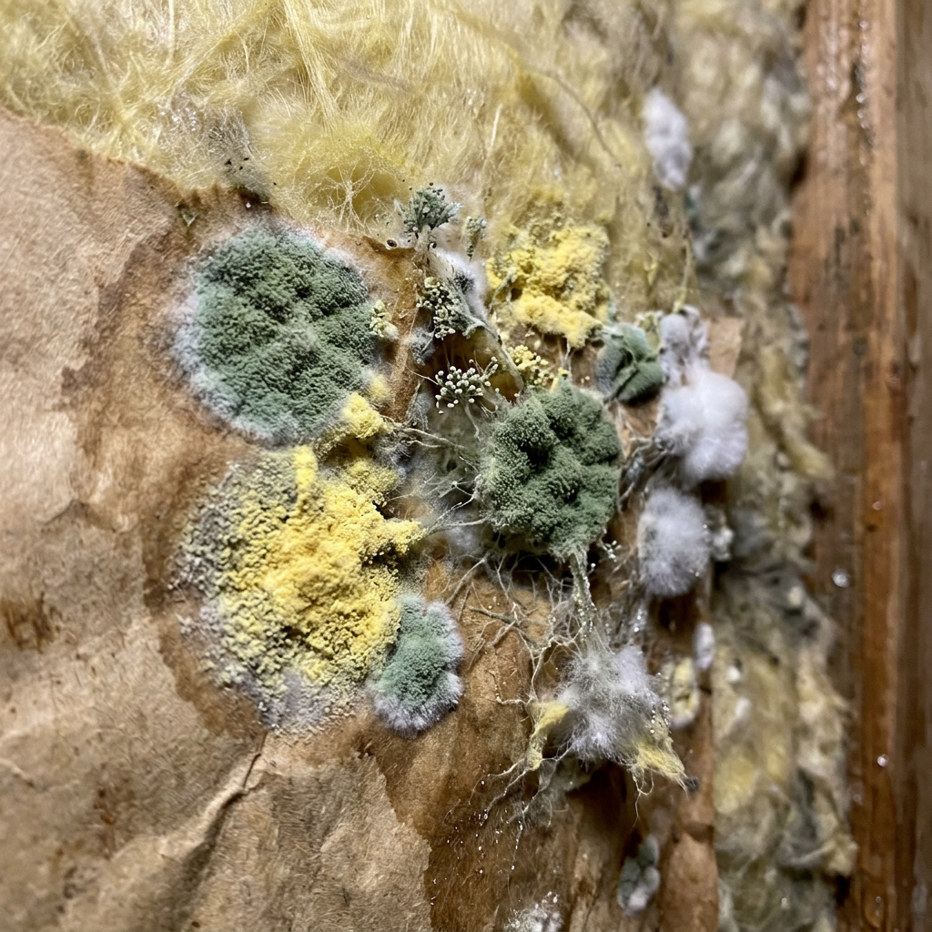Aspergillus mold growing on wall