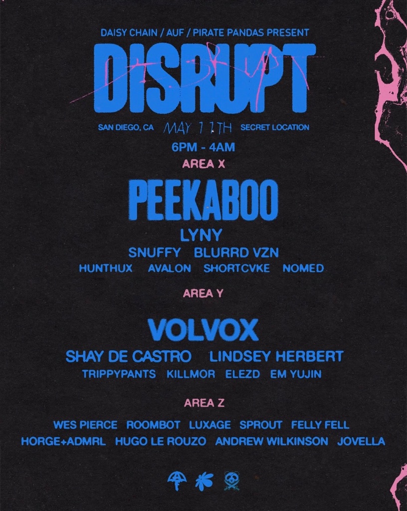 DISRUPT with Peekaboo, Volvox & More