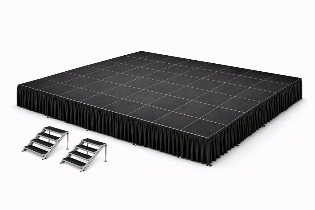24' × 32' Stage Kit — Skirting + 2 Stairs