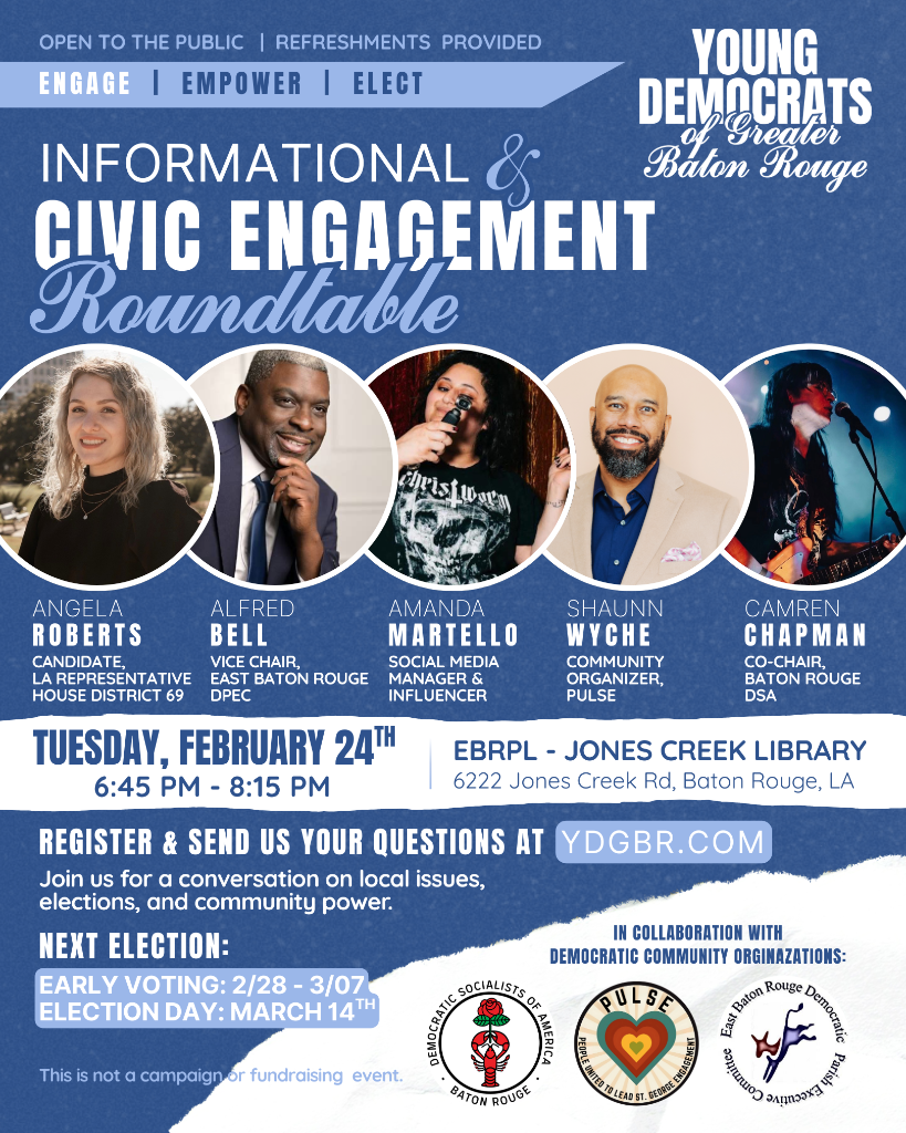Informational & Civic Engagement Roundtable Flyer