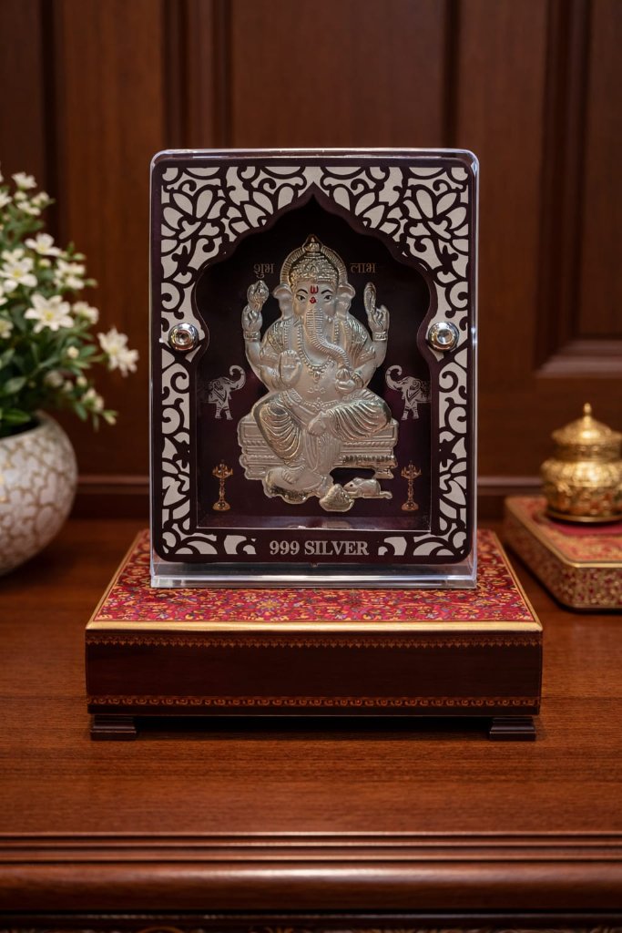 Ganesha Silver Frame