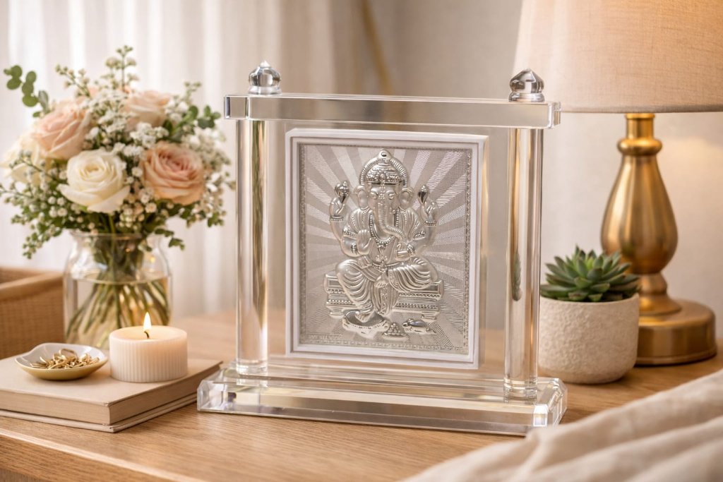 ganesha crystal frame 
