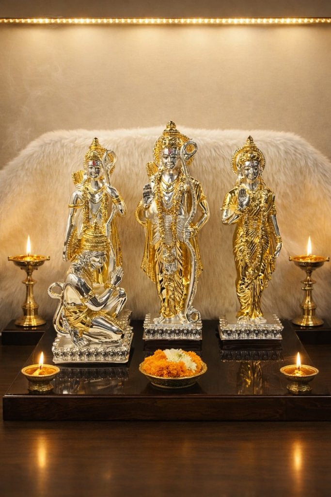 Ram Darbar Gold Silver forming idols