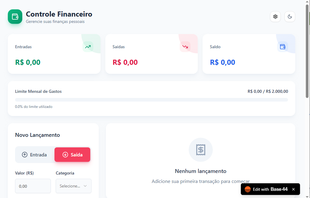 Financeiro template preview