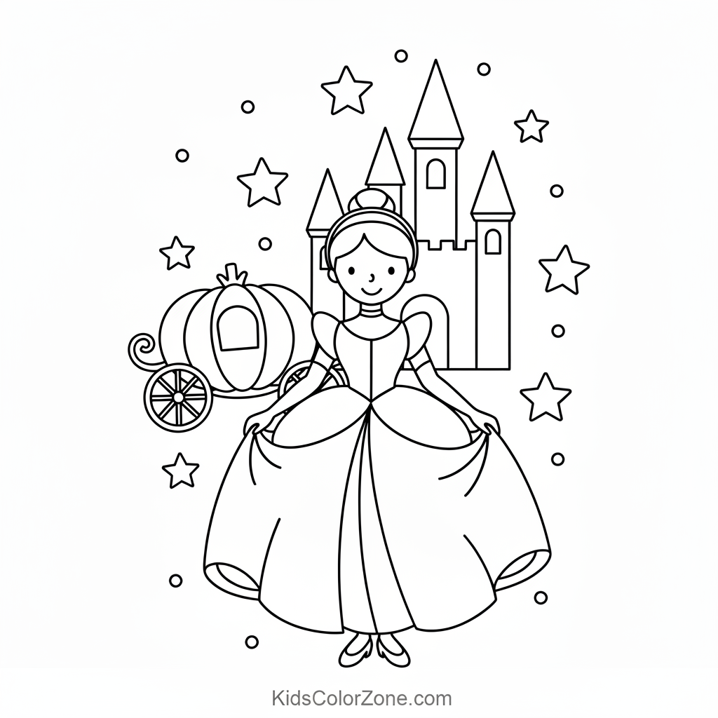 Cinderella coloring sheet