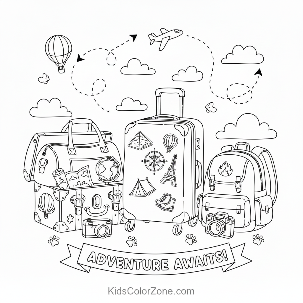 Family Vacation Luggage Activity Sheet