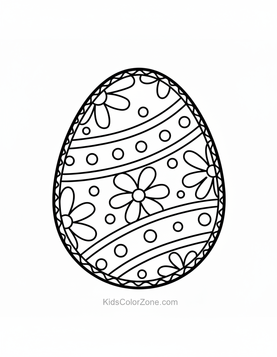 Easter egg Coloring Sheet 4