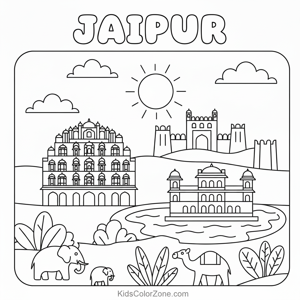 Jaipur Coloring Page