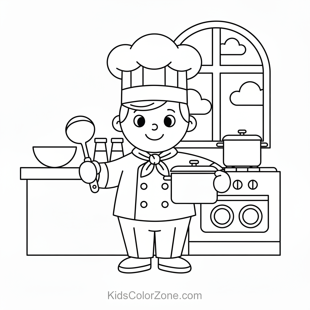 Professional Chef in Restaurant Kitchen