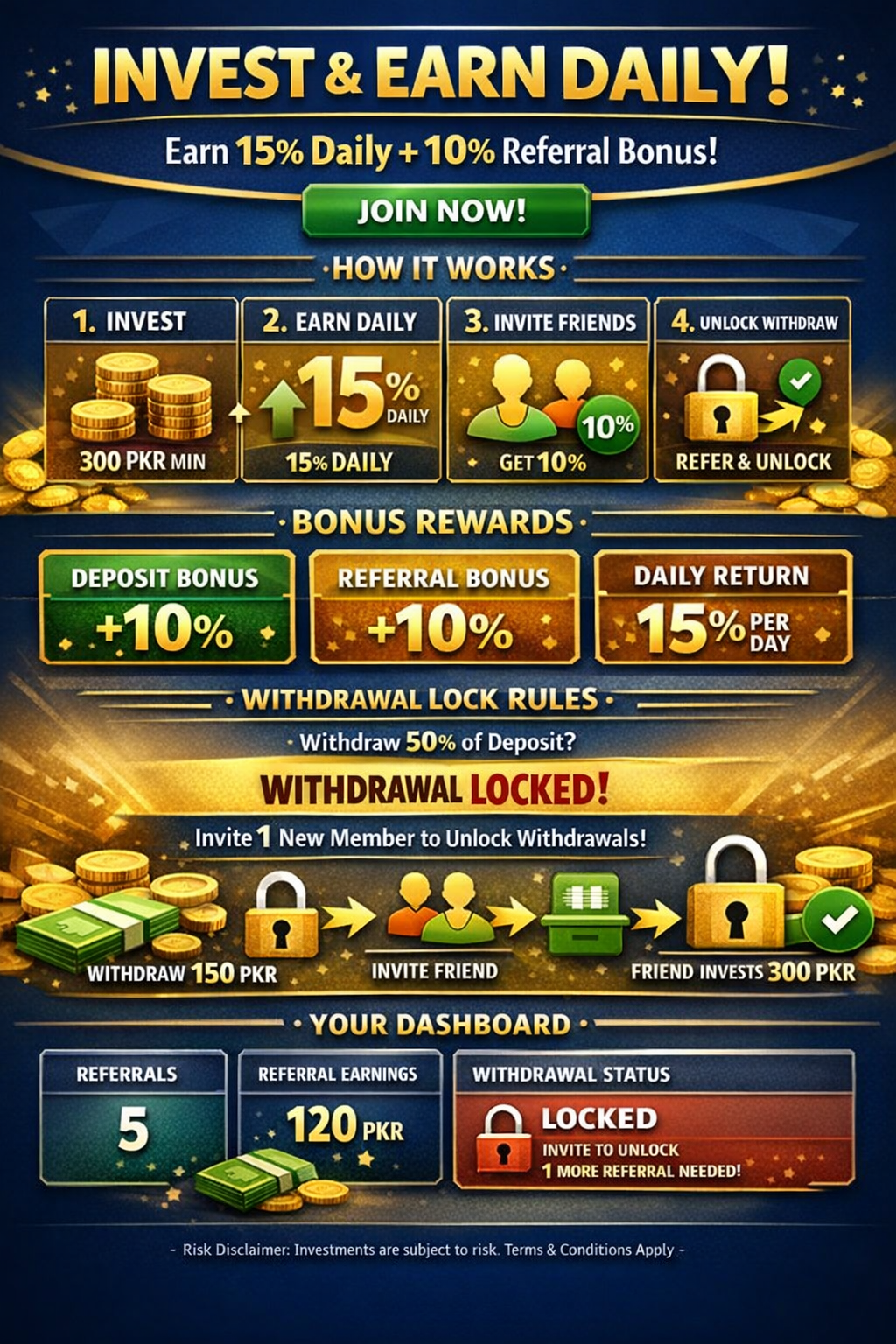 INVEST-TO-EARN  template preview