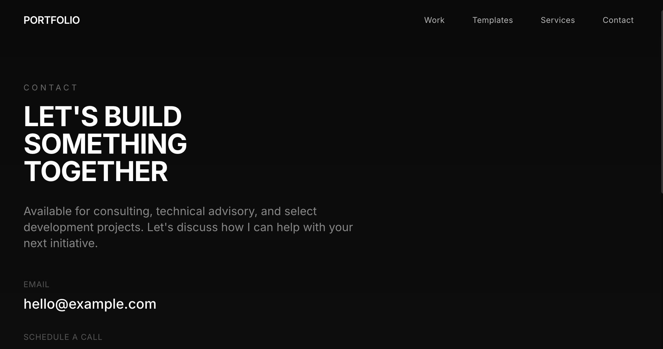 Portfolio For Tech Jobs template preview