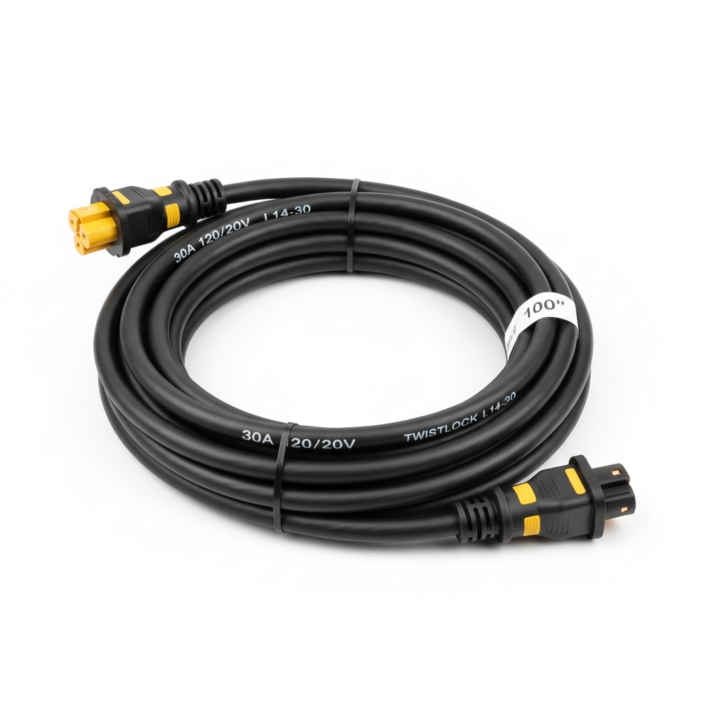 30A 120/240V L14-30 Twistlock Power cable 100'
