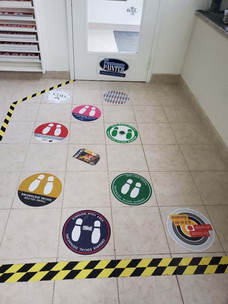 Social Distancing Floor Graphics