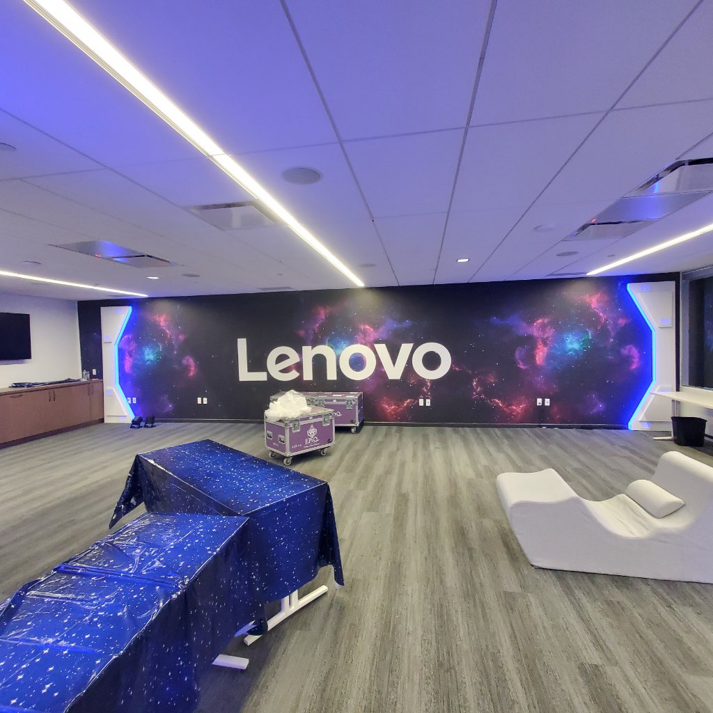 Lenovo - Lounge & Mural Room Setup