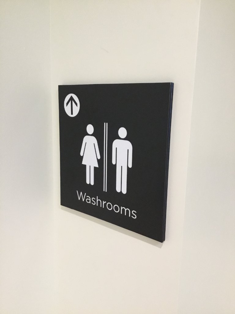 Washroom Directional Sign