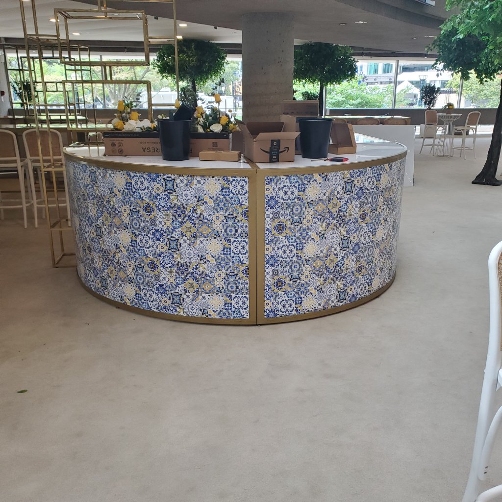 RBC - Mosaic Tile Print Reception Counter