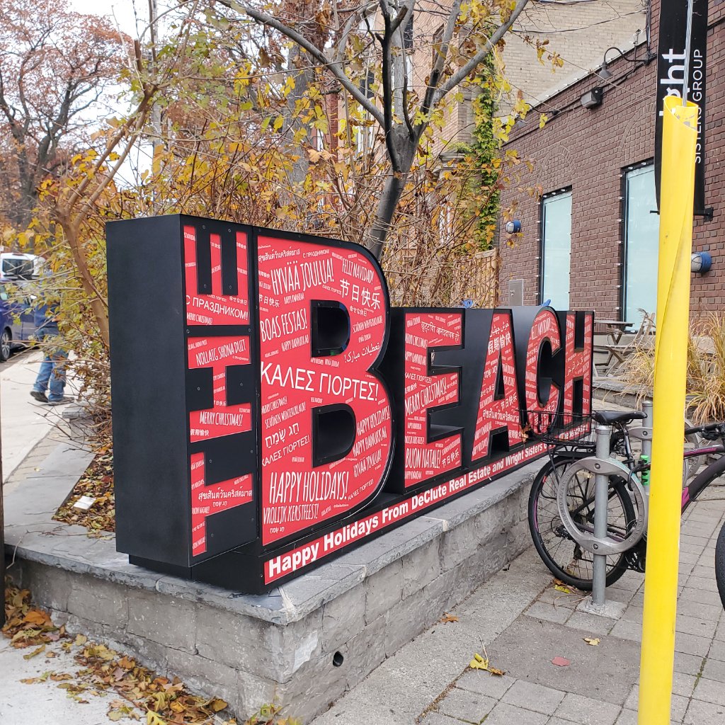 The Beach Sign - Happy Holidays Wrap