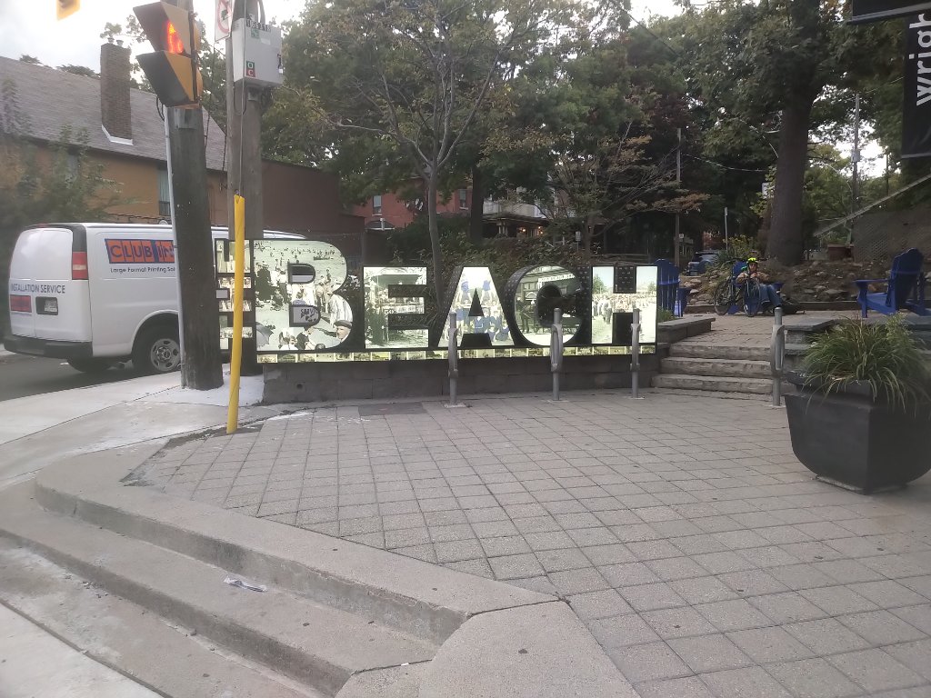 The Beach Sign - Vintage Photo Wrap