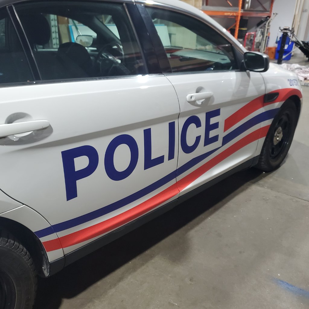 Film/TV Police Car Wrap - Door Detail