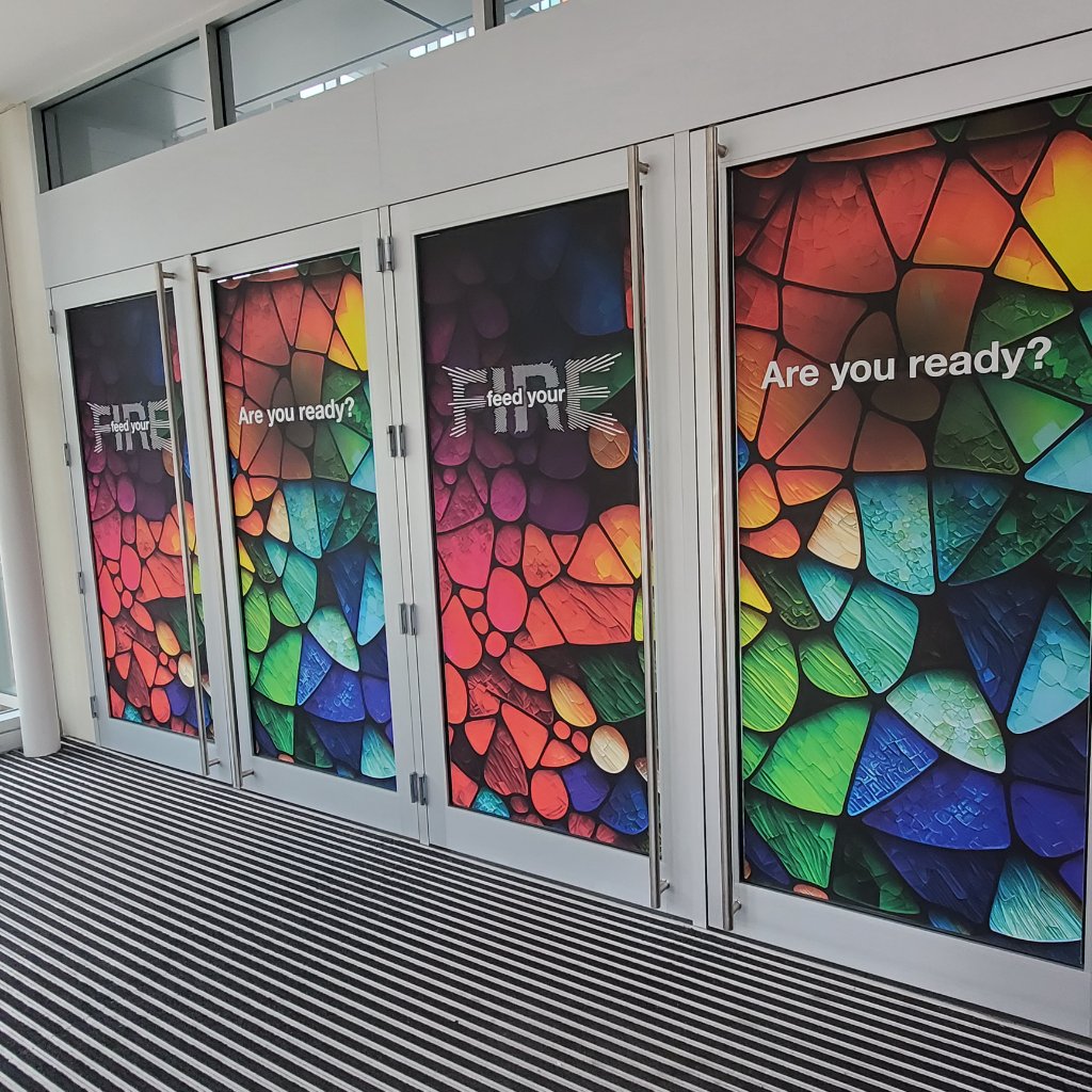 Event Setup - Colourful Door Graphics