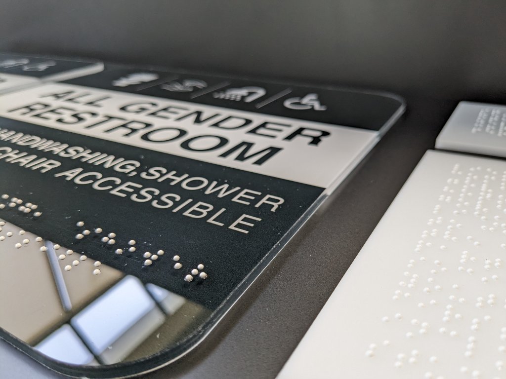 Accessible Washroom Braille Signage