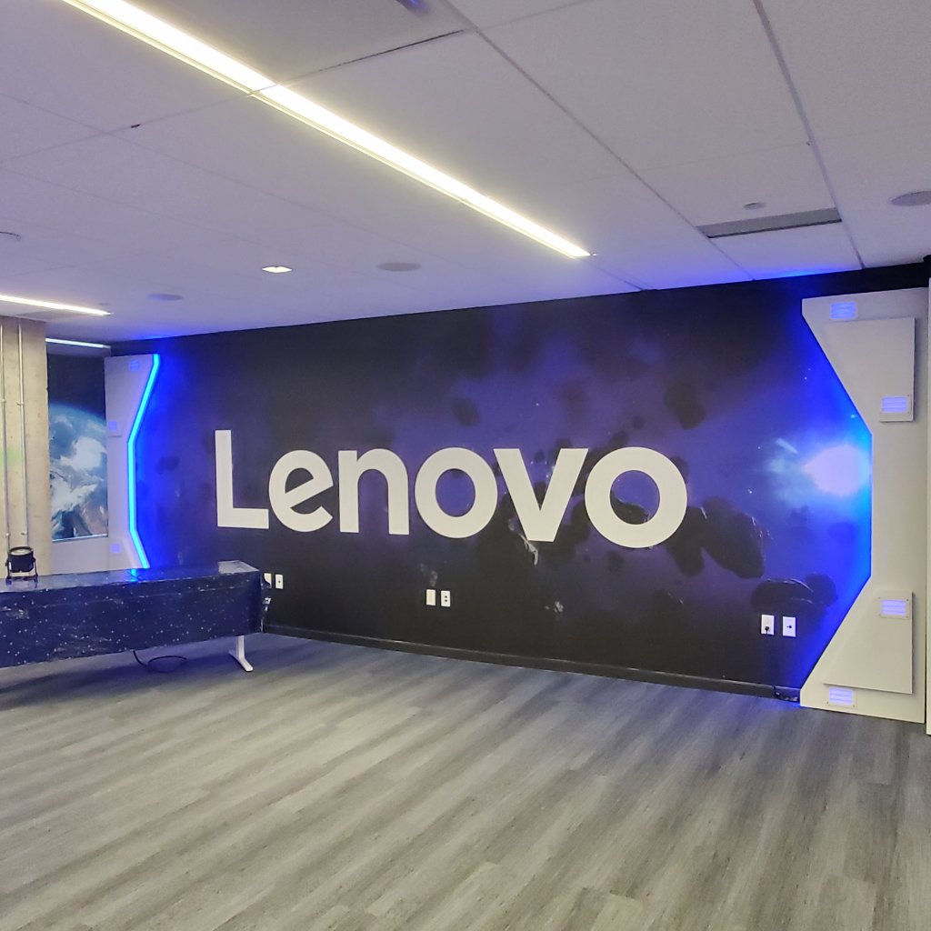 Lenovo - Nebula Wall with Blue Neon