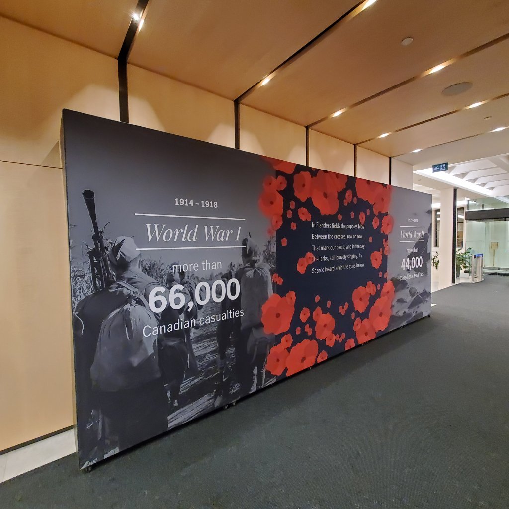 Remembrance Day - WWI & WWII Corridor Display