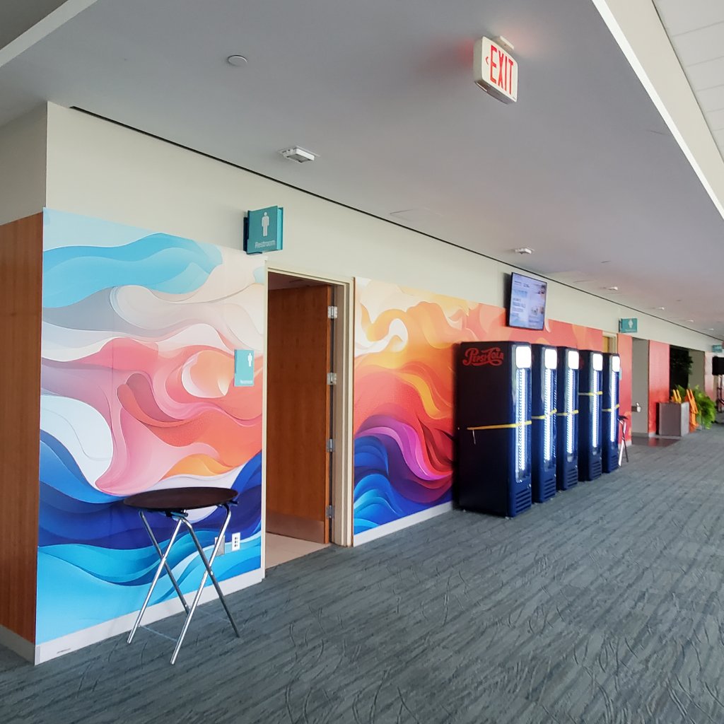 Event Setup - Wave Mural Hallway