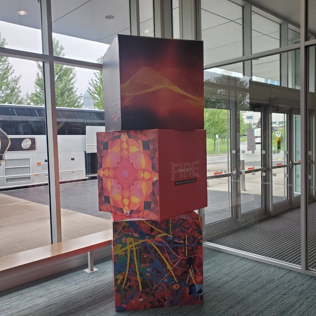 PwC Feed Your Fire - Cube Tower at Entrance