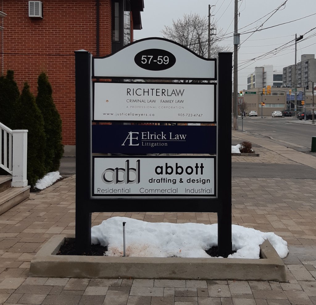 Exterior Signage With Posts
