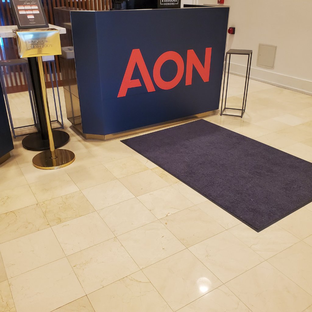 Aon - Reception Desk with Branded Mat