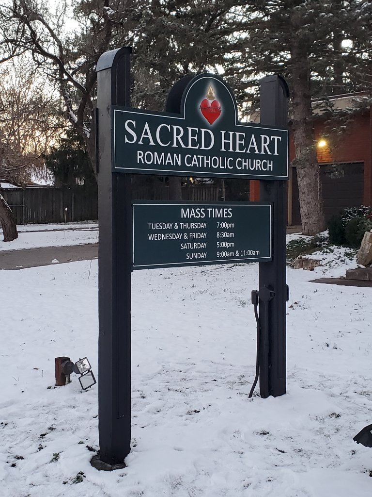 Sacred Heart Church Sign