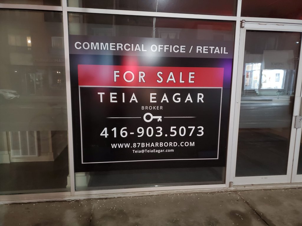Teia Eagar - Commercial For Sale Window Sign