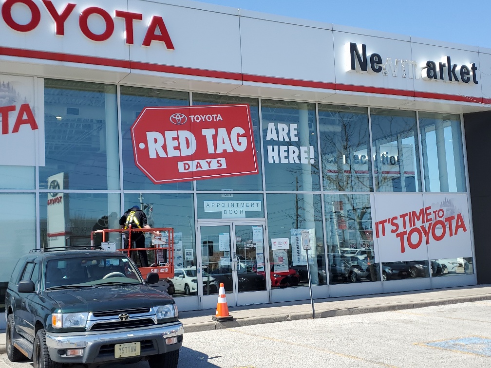 Newmarket Toyota - Red Tag Days Window Graphics
