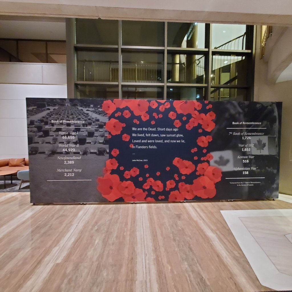 Remembrance Day - Poppy Wall Front View