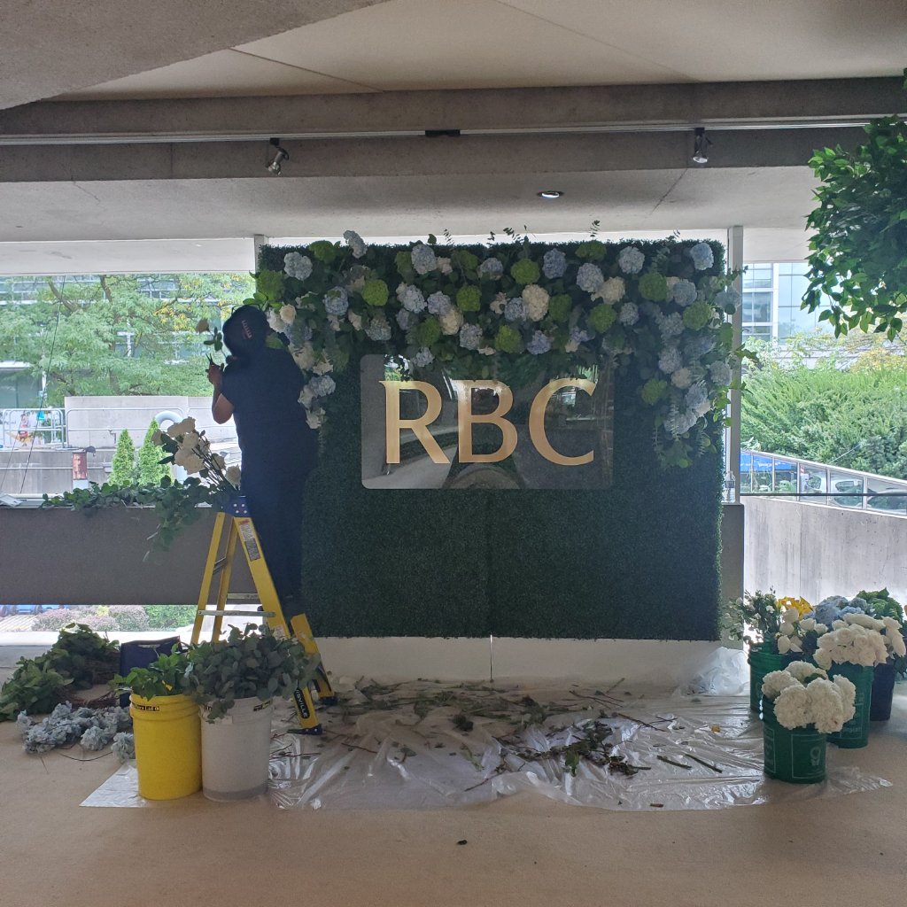 RBC - Floral Green Wall Installation